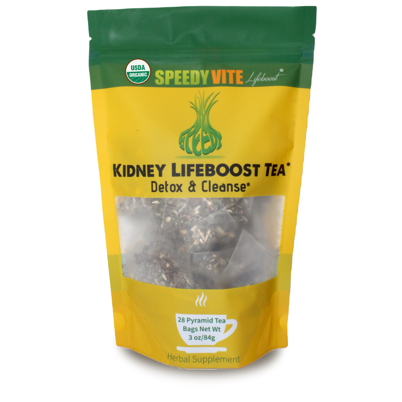 SpeedyVite® Kidney LifeBoost® Tea | USDA Organic Kidney & Bladder Support* | SpeedyVite® - FREE SHIPPING Tea Goldenrod 1x 28 Teabags,CASE OF 6x 4oz Loose Leaf,CASE OF 6x 28 Teabags
