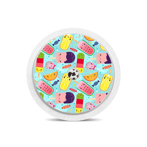 Peelz Kawaii Sweets Freestyle Libre 2 Peelz/Stickers White Smoke Receiver + Sensor,Sensor Only