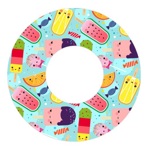 Peelz Kawaii Sweets Patch Freestyle Libre 2 Patch Tape - Pump Peelz Patch Medical Tape White Smoke 12-Pack Libre 2 (Set of 12 Patches),4-Pack Libre 2 (Set of 4 Patches)