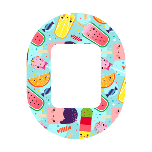 Peelz Kawaii Sweets Tandem Mobi Patch Tape - Pump Peelz Patch Medical Tape White Smoke 12-Pack (Set of 12 Patches),4-Pack (Set of 4 Patches),1-Patch (One Single Patch)