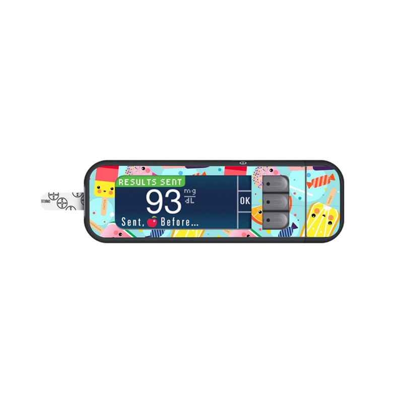 Peelz Kawaii Sweets for Bayer Contour Next Glucometer Peelz/Stickers White Smoke