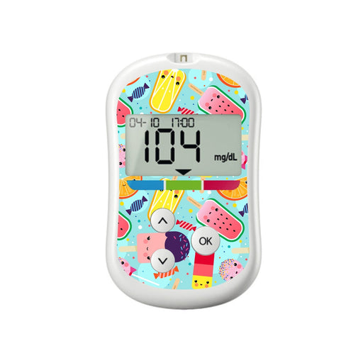 Peelz Kawaii Sweets for OneTouch Verio Flex Glucometer Peelz/Stickers White Smoke