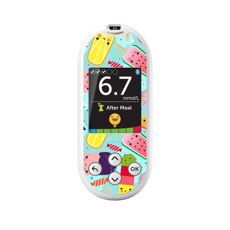 Peelz Kawaii Sweets for OneTouch Verio Reflect Glucometer Peelz/Stickers White Smoke