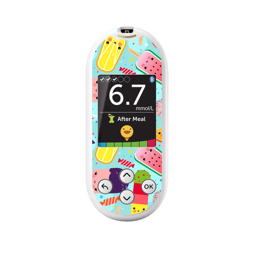 Peelz Kawaii Sweets for OneTouch Verio Reflect Glucometer Peelz/Stickers White Smoke