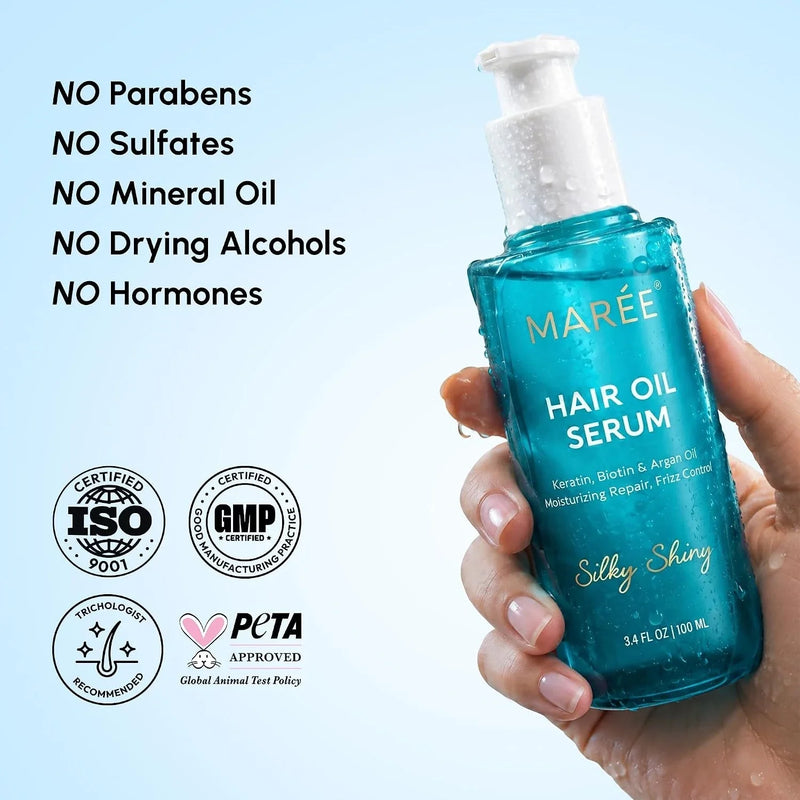 Maree Keratin Oil Serum for Smooth Hair Alice Blue 1 item - Complete your routine,2 items - Good choice,3 items - Best price