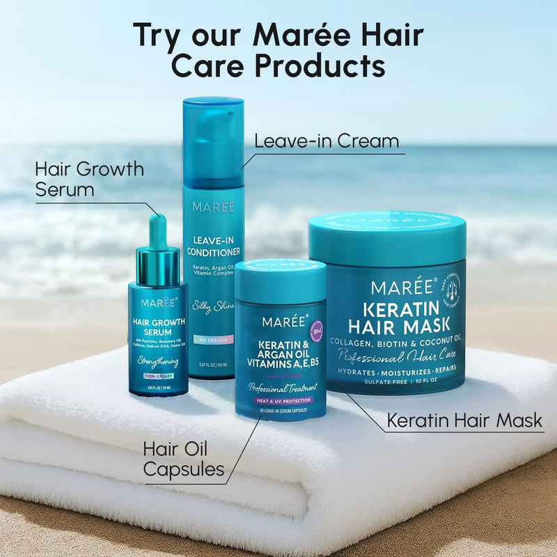 Maree Keratin Oil Serum for Smooth Hair Pale Turquoise 1 item - Complete your routine,2 items - Good choice,3 items - Best price