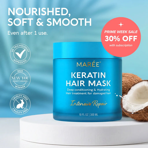 Maree Keratin Mask for Damaged Hair Medium Aquamarine 1 item - Complete your routine,2 items - Good choice,3 items - Best price