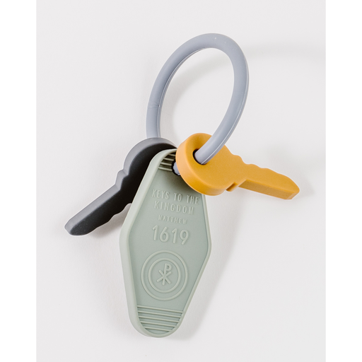 Be A Heart Keys to the Kingdom Silicone Teethers Baby Activity Toys Lavender Keys To The Kingdom Sage