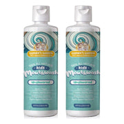 Garner's Garden Kid's Natural Mouthwash | H2O2 | Antibacterial Fluoride-Free Oral Care White Smoke Unflavored / Double pack of 2