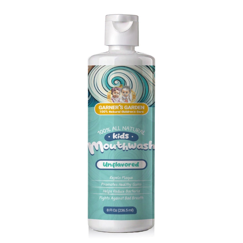Garner's Garden Kid's Natural Mouthwash | H2O2 | Antibacterial Fluoride-Free Oral Care White Smoke Unflavored / Single