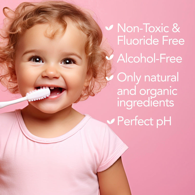 ORL Kids Fluoride Free Natural Toothpaste Toothpaste Light Pink Kids Bubble Gum