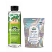 Garner's Garden Kid's Mouthwash and Tooth Powder Package Kids White Smoke 8 oz Kids Peppermint MW / 2 oz Kids Mother of Pearl TP (white in color)