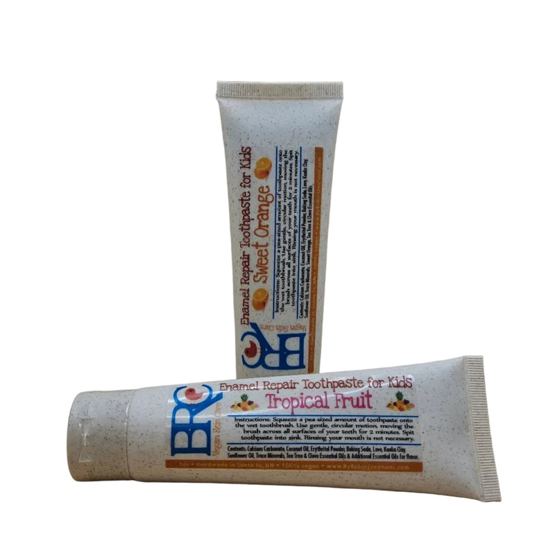 By Robin Creations Enamel Repair Toothpaste for Kids Toothpaste White Smoke 1 Tube / Tropical Fruit,1 Tube / Sweet Orange,3 Tubes / Tropical Fruit,3 Tubes / Sweet Orange