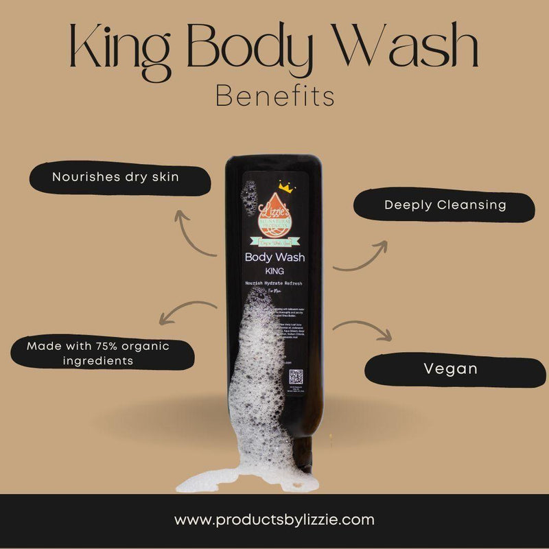 Lizzie's All-natural Products King Body Wash Rosy Brown