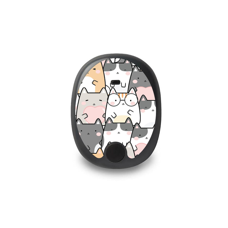 Peelz Kitty Cartoon Eversense Smart Transmitter Peelz/Stickers White Smoke