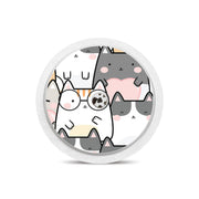 Peelz Kitty Cartoon Freestyle Libre 2 Peelz/Stickers White Smoke Sensor Only