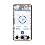 Peelz Kitty Cartoon Sticker for Omnipod DASH® PDM – Pump Peelz Peelz/Stickers White Smoke Whole System Peelz (front + case)