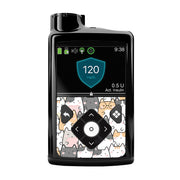Peelz Kitty Cartoon for Medtronic MiniMed 770G & 780G Peelz/Stickers Black Whole System Peelz (front back + clip),Front Peelz