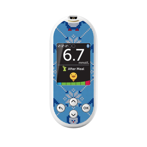 Peelz Knitted Penguins for OneTouch Verio Reflect Glucometer Peelz/Stickers White Smoke