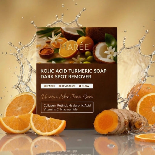 Maree Turmeric Kojic Soap & Scrub Dark Khaki 1 item - Complete your routine,2 items - Good choice,3 items - Best price