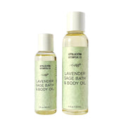 Appalachian Botanical Co. Lavender Sage Bath & Body Oil Body Oil White Smoke 2 fl oz,4 fl oz,4 mL