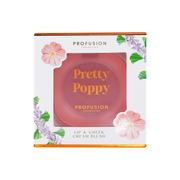 Profusion Cosmetics Petal Perfect | Pretty Poppy Lip & Cheek Cream Blush Face Antique White