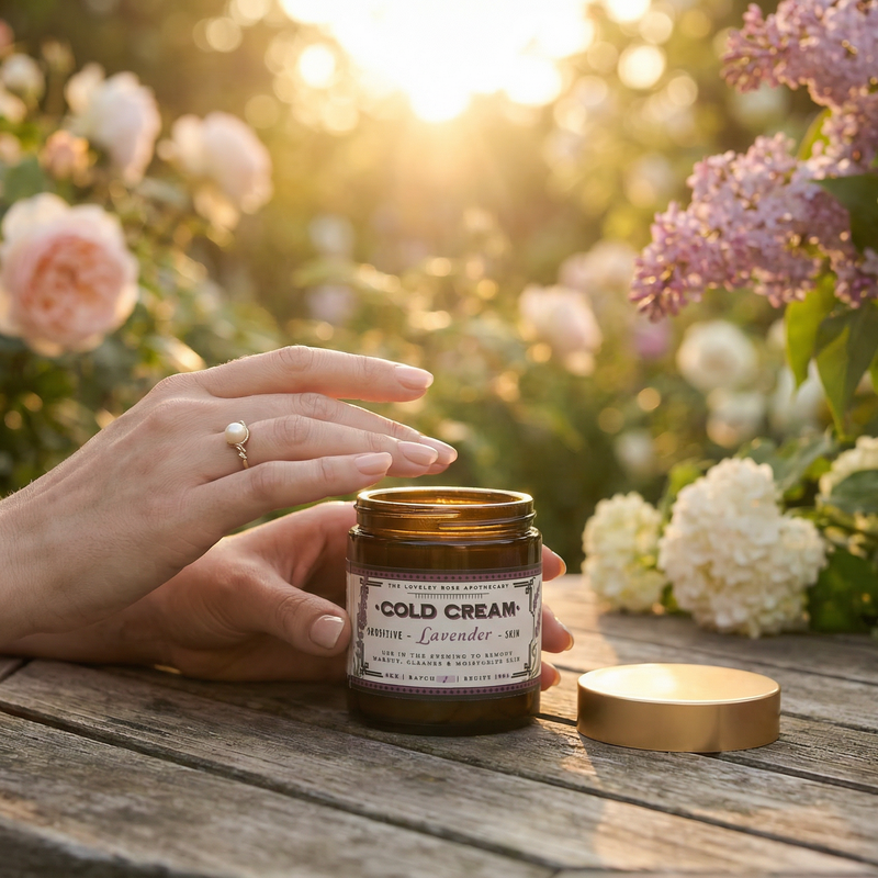 The Lovely Rose Apothecary Lavender Cold Cream White Smoke