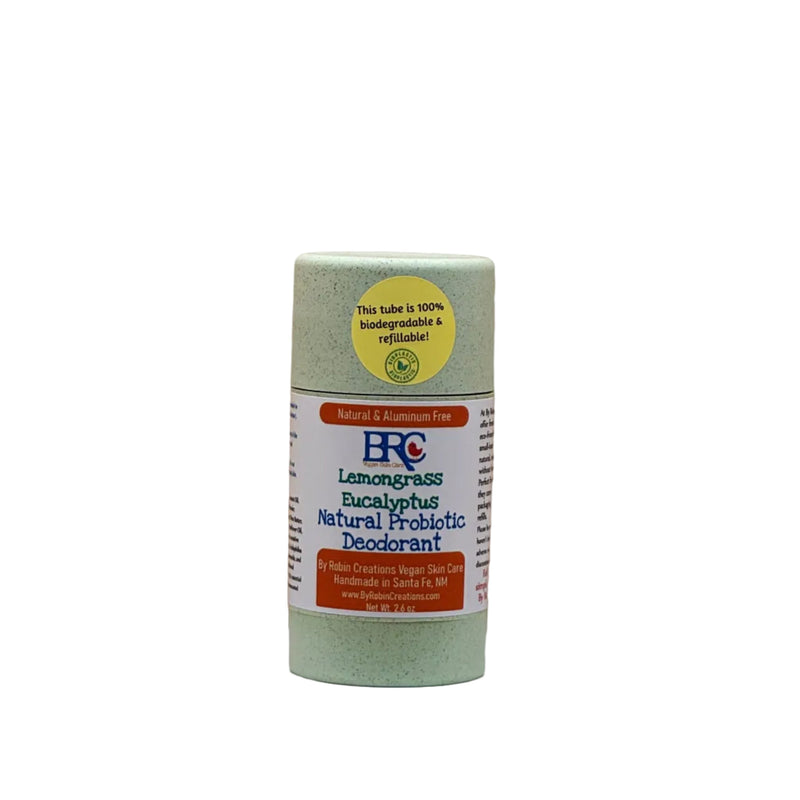 By Robin Creations Natural Probiotic Deodorant Stick Deodorant & Body Care Dark Sea Green Lemongrass-Eucalyptus / 1 Full Tube