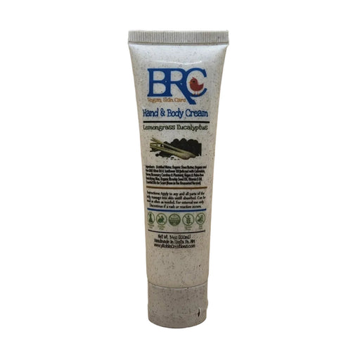 By Robin Creations Vegan Ultra-Moisturizing Hand & Body Cream Lotion & Moisturizer White Smoke Lemongrass Eucalyptus / 1 (3.4 oz) Biodegradable Tube