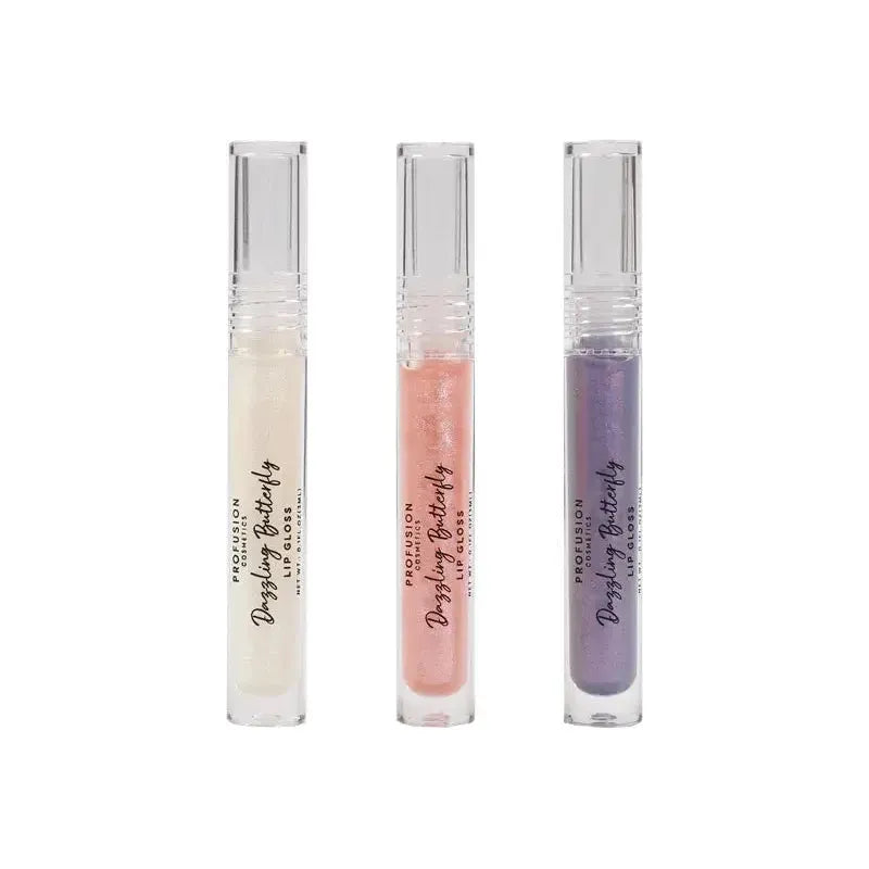 Profusion Cosmetics Empowered Butterfly | Glassy Lip Gloss Set Lips Light Gray