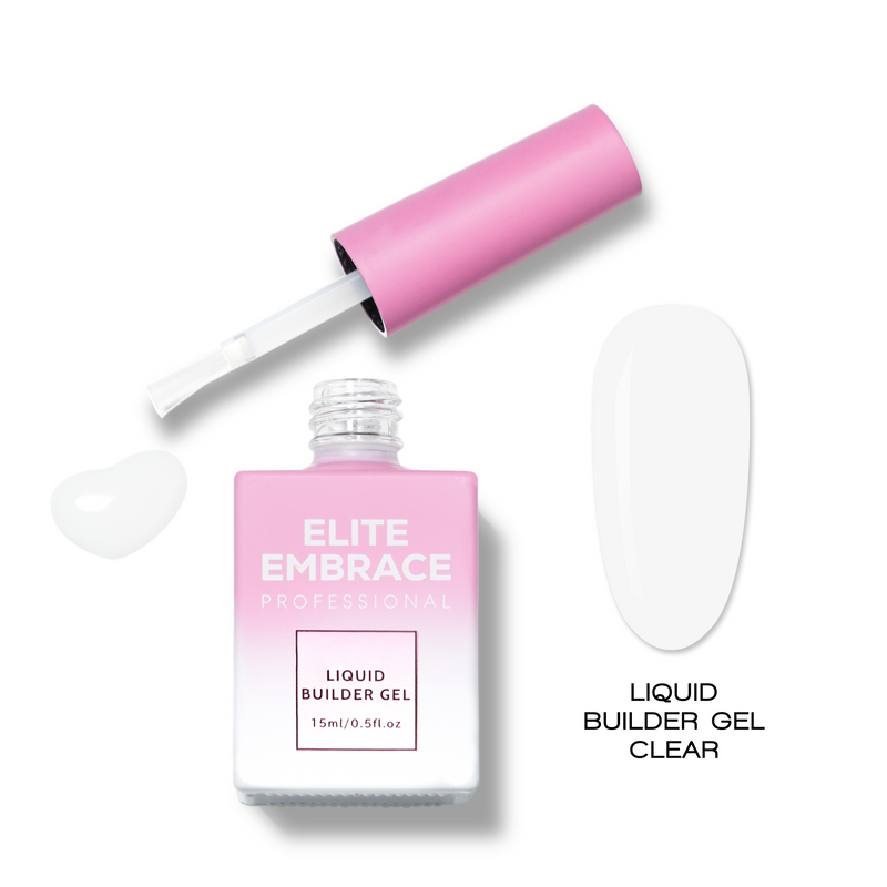 nbmsupply ELITE EMBRACE Professional  Liquid Builder Gel Clear 15ml ELBGC0015 White Smoke
