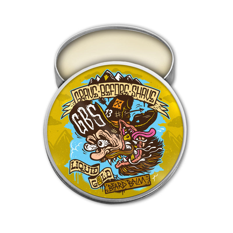 Grave Before Shave Grave Before Shave Beard Balm 2oz. tins Balms White Smoke Liquid Gold Blend (sweet black oak scent)