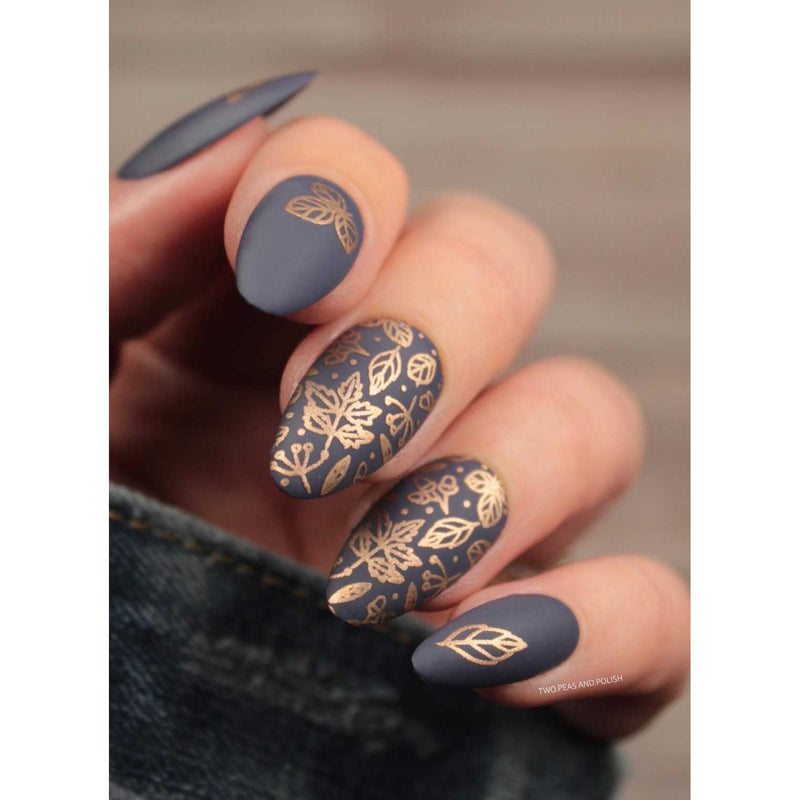 UberChic Beauty Lovely Leaves-03 Stamping Plate Rosy Brown