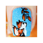 UberChic Beauty Lovely Leaves-04 Stamping Plate Steel Blue