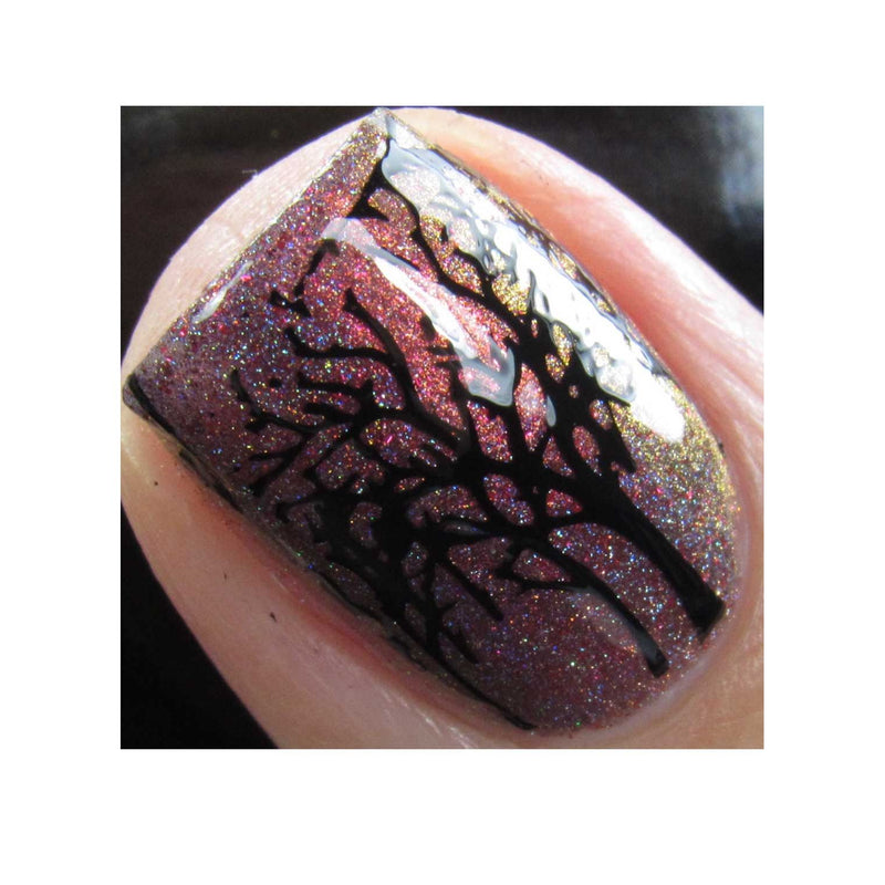 UberChic Beauty Lovely Leaves-05 Stamping Plate Dark Slate Gray