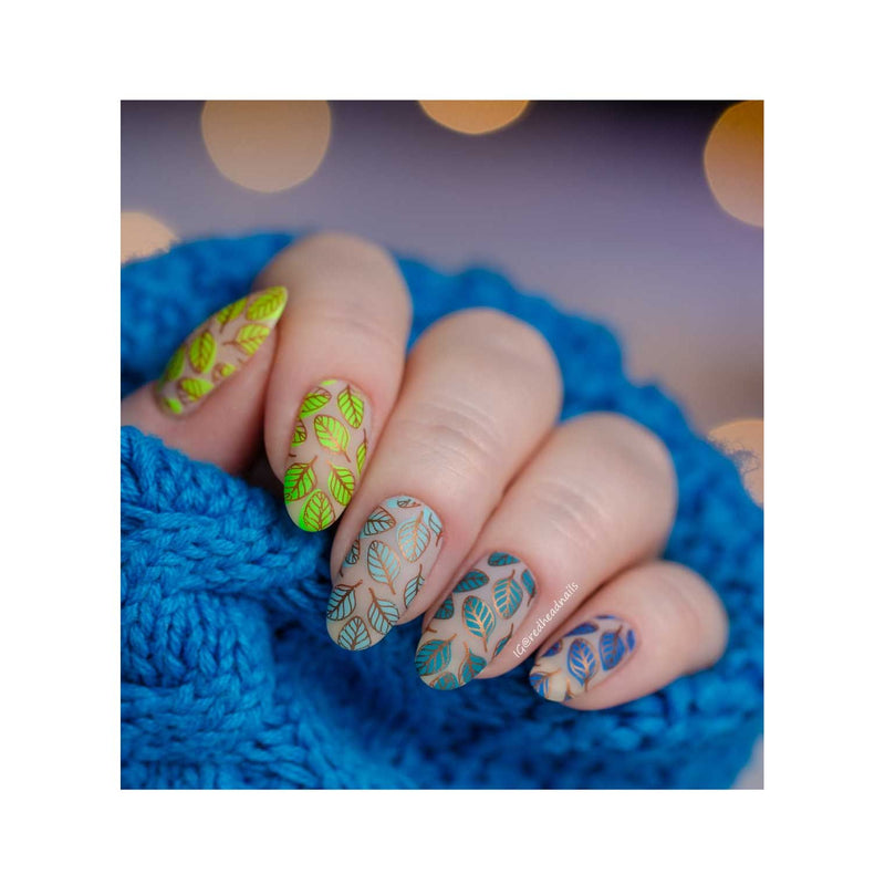 UberChic Beauty Lovely Leaves-05 Stamping Plate Dark Slate Blue
