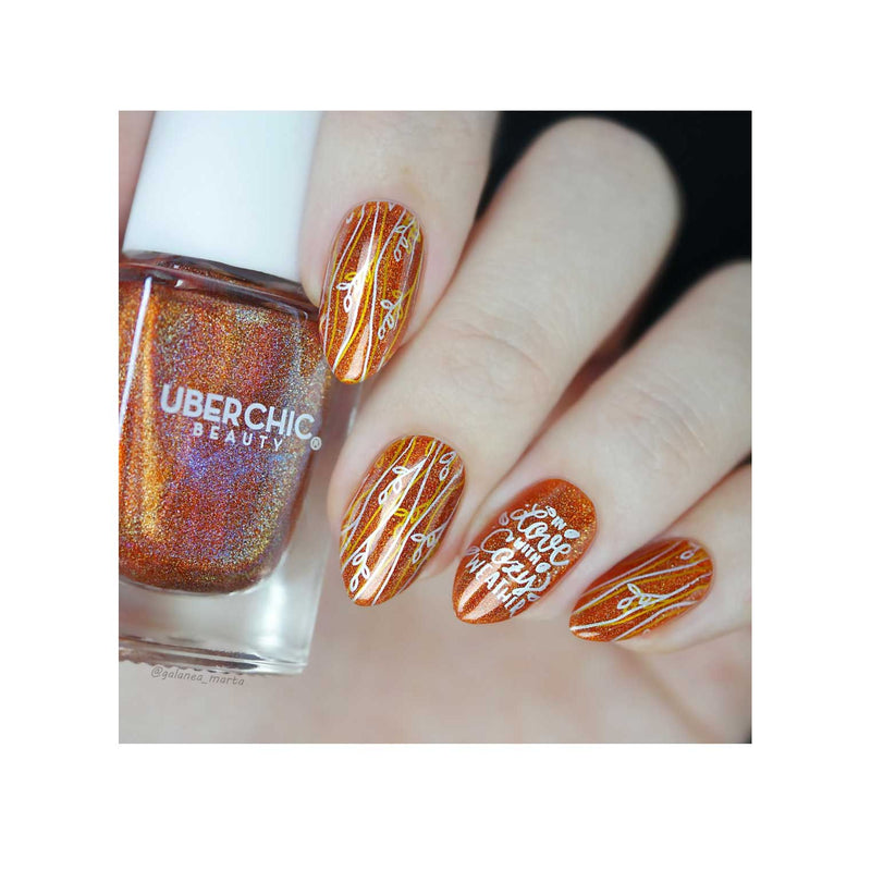 UberChic Beauty Lovely Leaves-05 Stamping Plate Gray