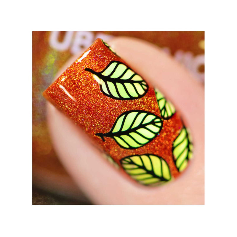 UberChic Beauty Lovely Leaves-05 Stamping Plate Tan