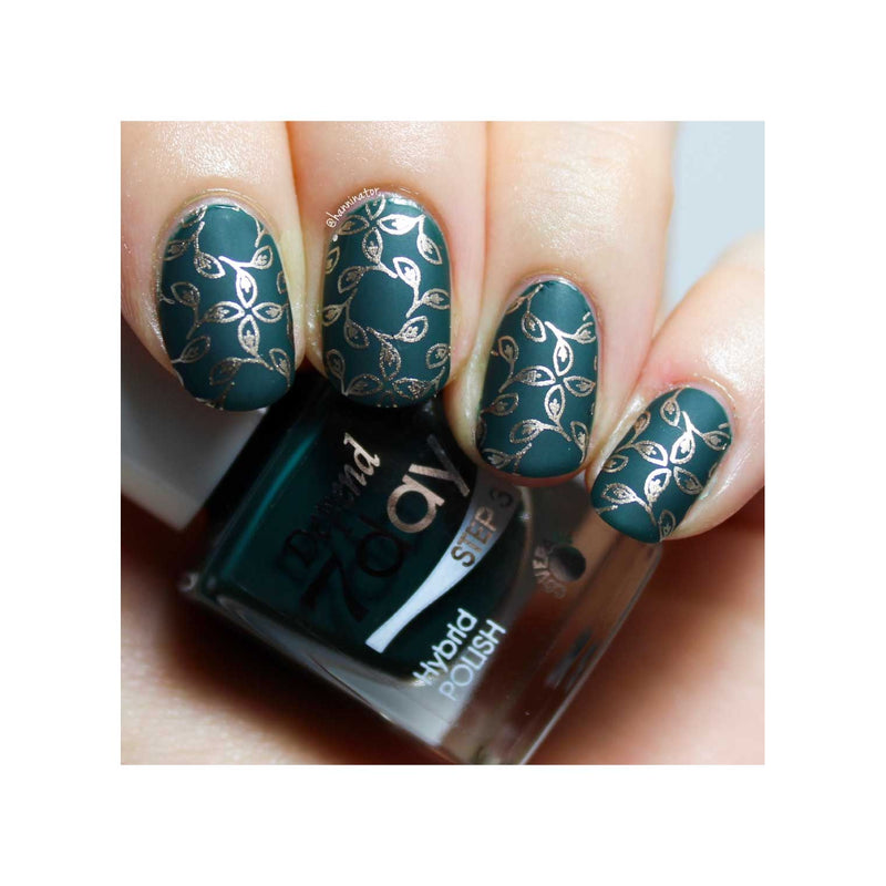 UberChic Beauty Lovely Leaves-05 Stamping Plate Light Gray