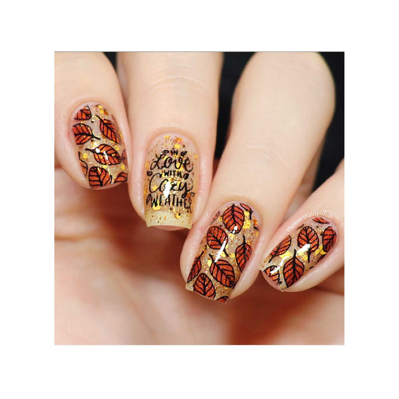 UberChic Beauty Lovely Leaves-05 Stamping Plate Tan