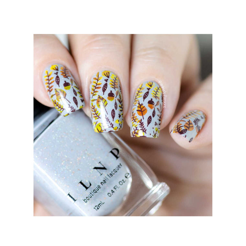 UberChic Beauty Lovely Leaves-06 Stamping Plate Gray