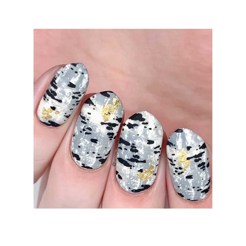 UberChic Beauty Lovely Leaves-06 Stamping Plate Gray