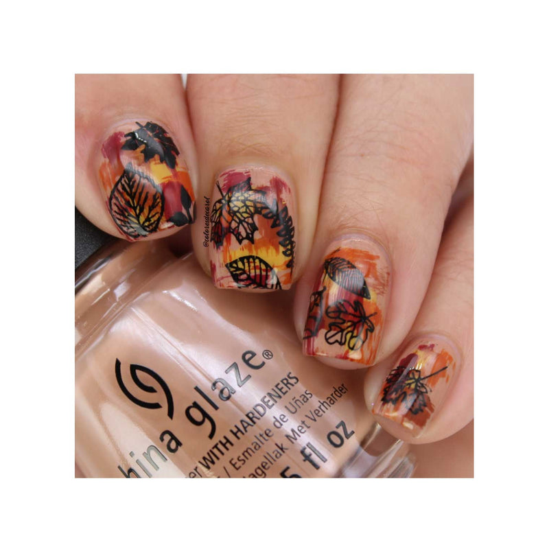 UberChic Beauty Lovely Leaves-06 Stamping Plate Rosy Brown