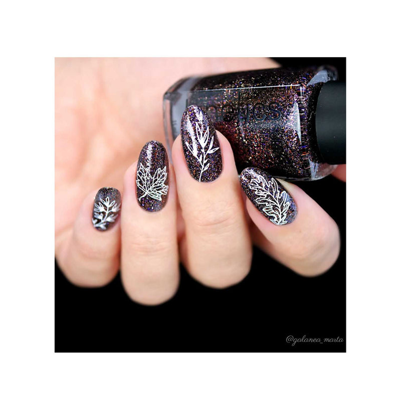 UberChic Beauty Lovely Leaves-06 Stamping Plate Black