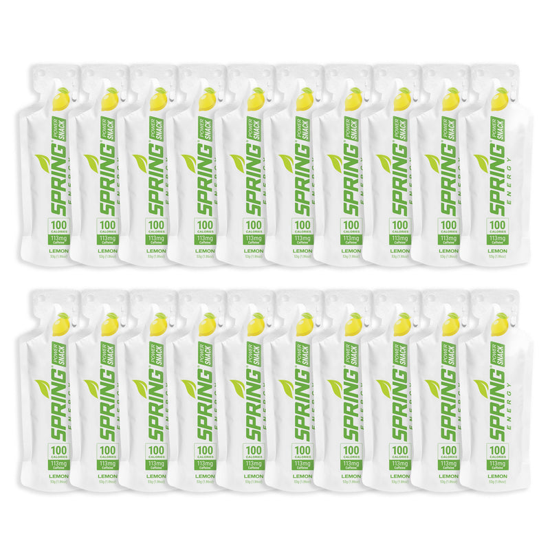myspringenergy Lemon Power Snack with 113 mg of Caffeine 100 Kcal Power Snack Lavender 20 pack