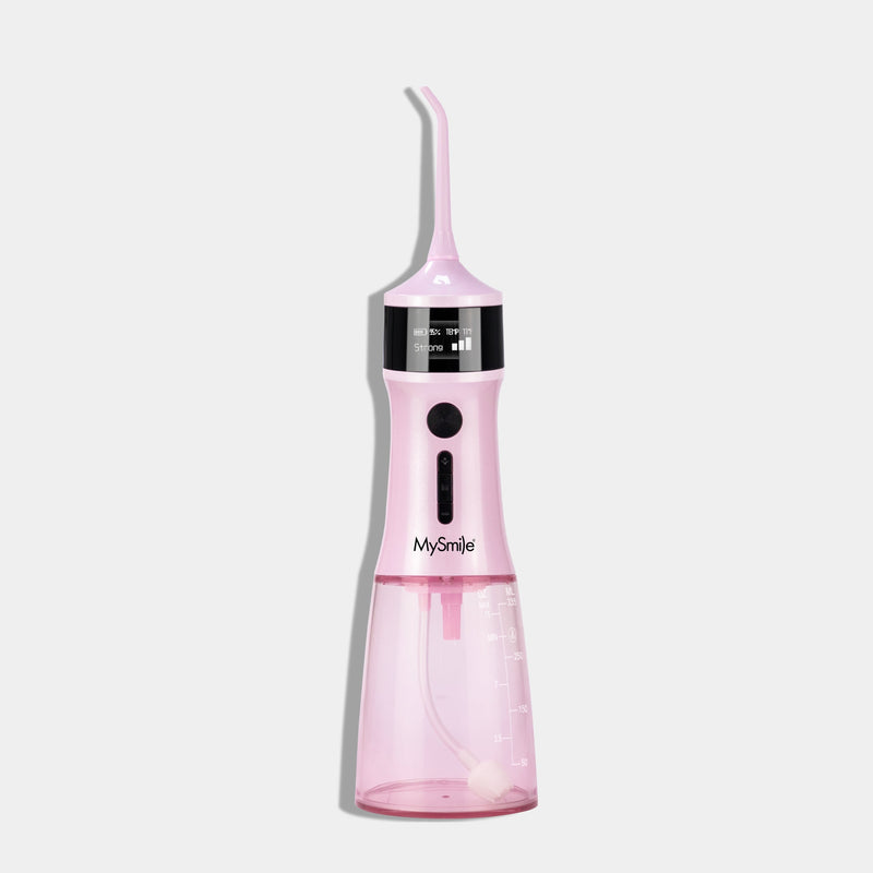 MySmile LP221 Cordless Professional Water Flosser with UVC Sterilizable Power Dental Flossers Lavender Pink