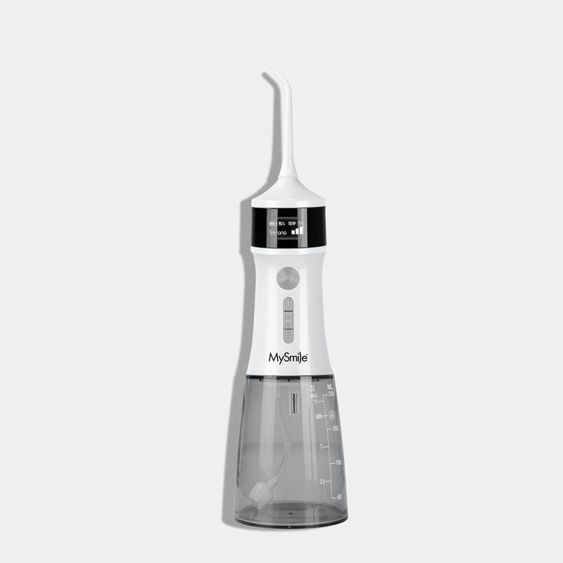 MySmile LP221 Cordless Professional Water Flosser with UVC Sterilizable Power Dental Flossers Lavender White