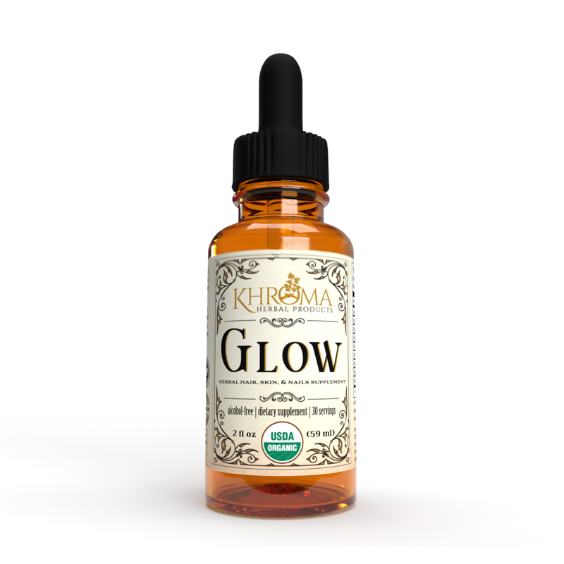 Khroma Herbal Products GLOW - Organic Hair, Skin, and Nails Supplement Supplements Black