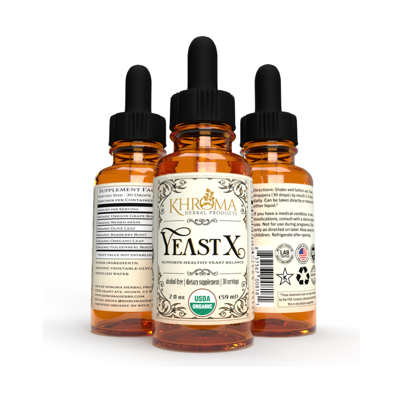 Khroma Herbal Products Yeast X - Organic Anti-Yeast Supplement Supplements White Smoke