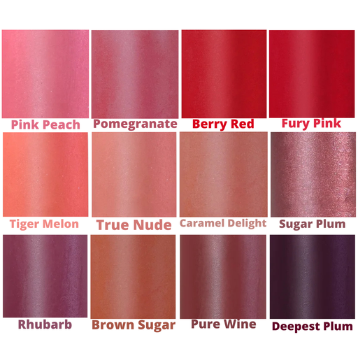 Honey Bee BeezGirl Essential Lipstick Beauty White Smoke Pink Peach,True Nude,Tiger Melon,Fury Pink,Pomegranate,Berry Red,Caramel Delight,Sugar Plum,Rhubarb,Brown Sugar,Pure Wine,Deepest Plum